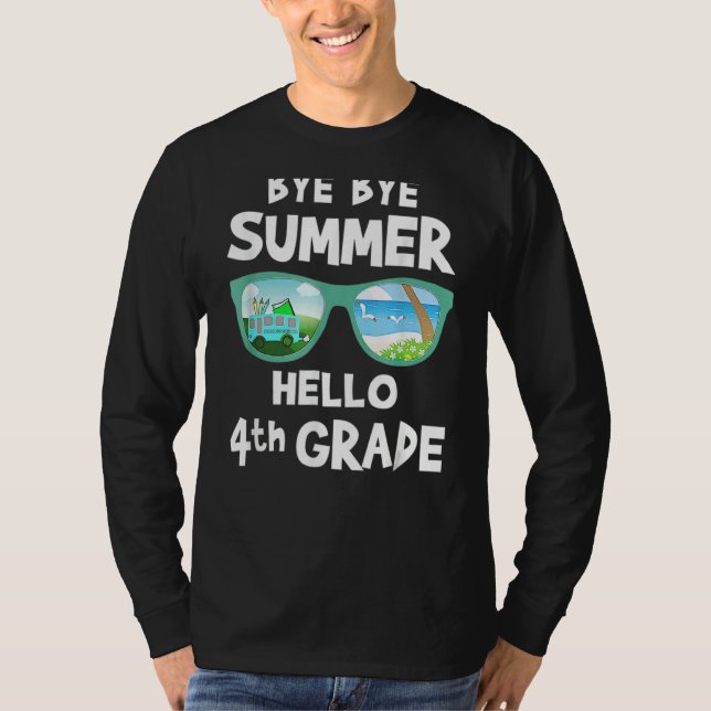 Camiseta Tchau Verão Alô 4º ano 1º dia de volta a S (Frente)