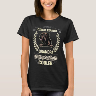 Camiseta Tcheco Terrier Grandpa Como Um Avô Normal Apenas C