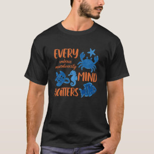 Camiseta TDAH Autismo Neurodiversidade Animal Marinho Min C