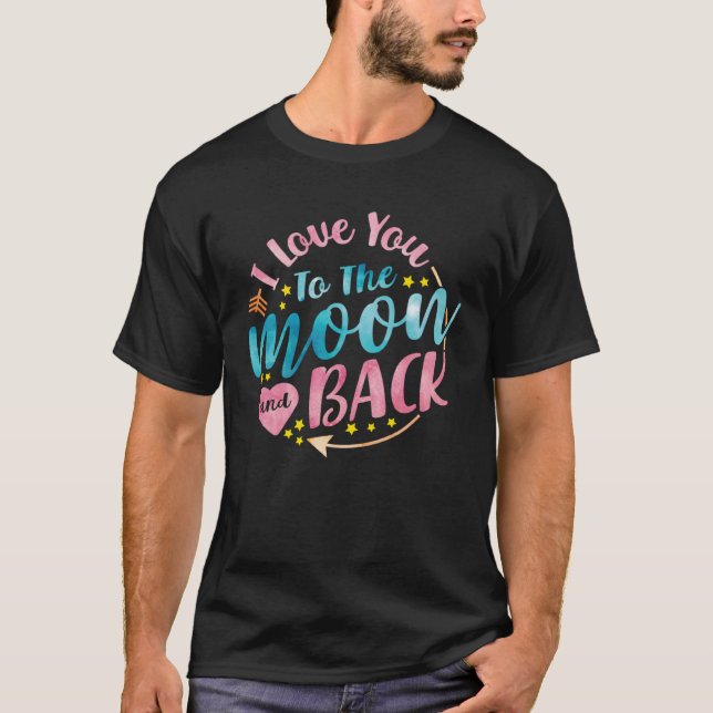 Camiseta Te Amo Ao Estilo Da Lua E Da Água Do Fundo (Frente)