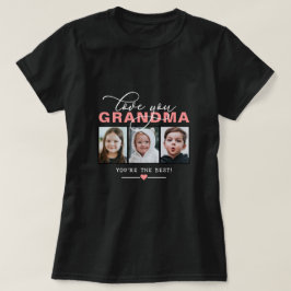 Camiseta Te Amo Avó/Nana/Outro Texto Personalizado De Foto