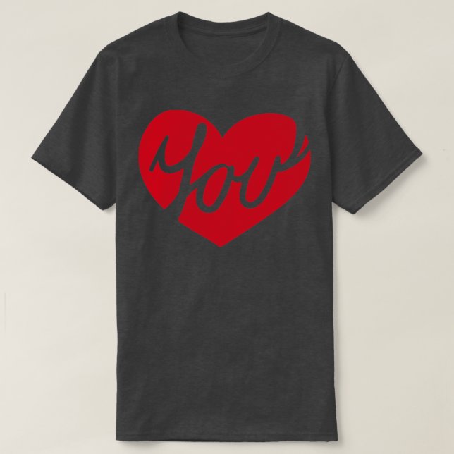 Camiseta Te Amo Coração (Frente do Design)