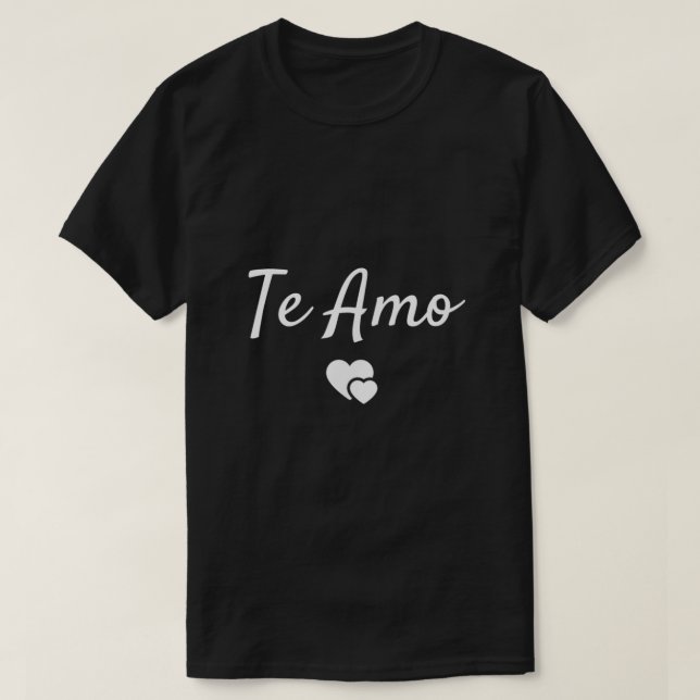 Camiseta Te Amo Espanhol (Frente do Design)