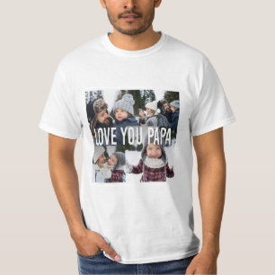 Camiseta Te Amo, Papa Foto Colagem