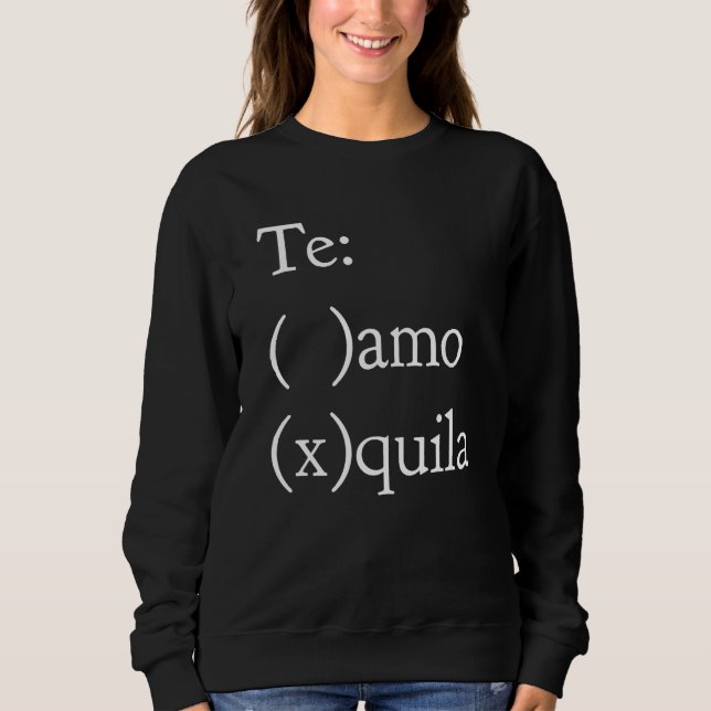 Camiseta Te amo Tequila engraçado (Frente)