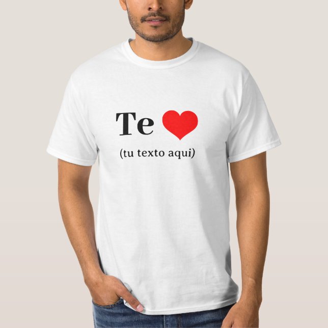 Camiseta Te Amo (texto aqui) (Frente)
