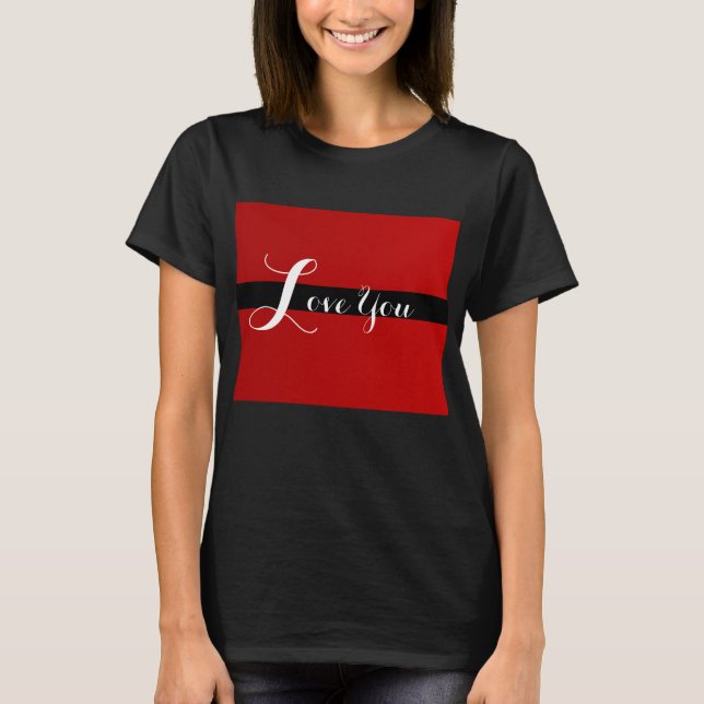 Camiseta Te Amo - Vermelho Quadrado (Frente)