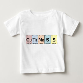 Camiseta Tê de criança de elementos periódicos CuTeNeSS