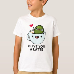 Camiseta Te Olivar De Um Latite De Comida