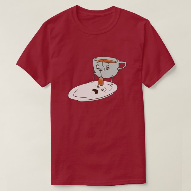 Camiseta Tea Bagger Cup e Plate Kitchen Humor Sunday T (Frente do Design)