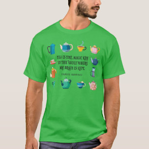 Camiseta Tea É A Chave Mágica Citação TeaLovers Ilustrada