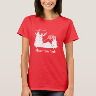 Camiseta Tea escura do logotipo branco do Acampamento Alto-