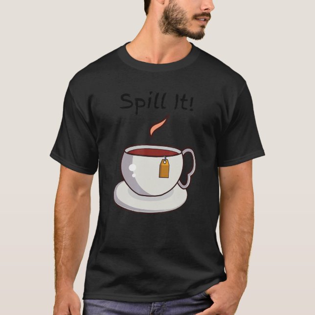 Camiseta Tea Gossip Derramar Humoroso Tambama Senhoras Noit (Frente)
