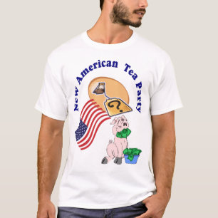 Camiseta TEA PARTY AMERICANO Camisa-NOVO de T!!