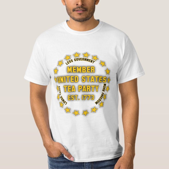 Camiseta Tea party dos Estados Unidos (Frente)