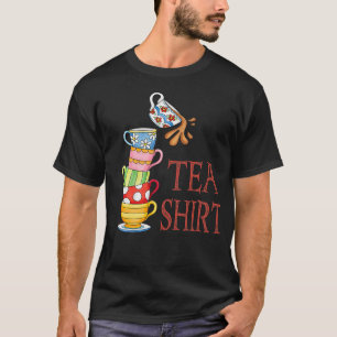 Camiseta TEA PUN Doces E Doces Em Uma Pilha Alta De Cu
