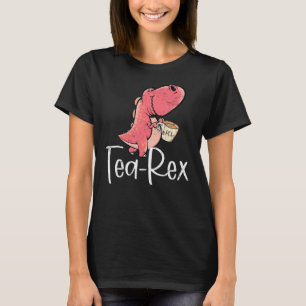 Camiseta Tea Rex Dinosaur Rex Tea Party Crianças Meninas