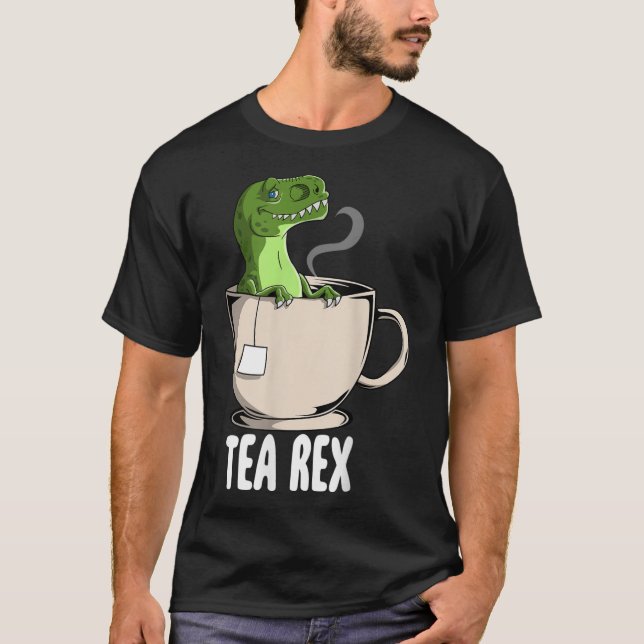 Camiseta Tea Rex Funny Rex Dinossaur Piada Pun Tyrannosauru (Frente)