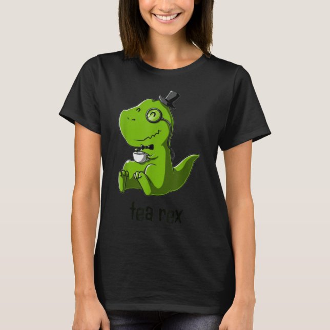 Camiseta Tea Rex T-Rex Dinosaur Dino Café Legal (Frente)