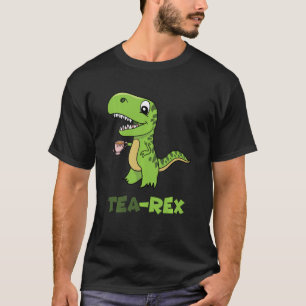 Camiseta Tea Rex Tyrannosaurus Rex Dinosaur Tea Hot Bebida