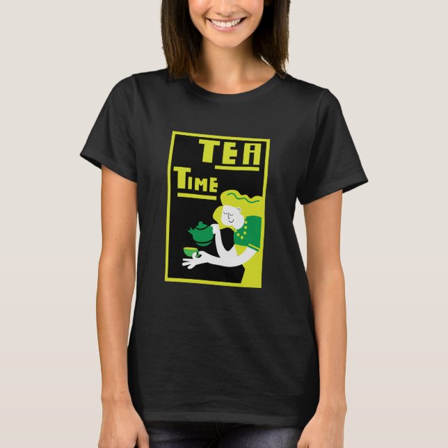 Camiseta Tea Wall Art Poster Impressão (Frente)