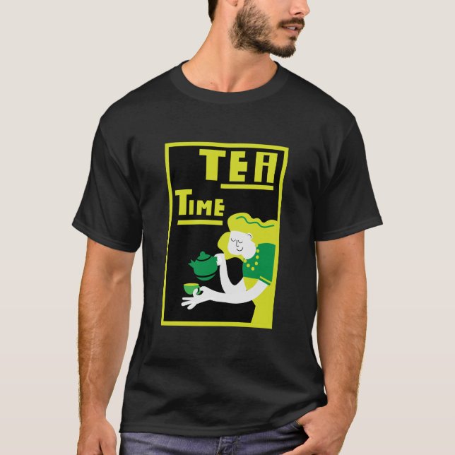 Camiseta Tea Wall Art Poster Impressão (Frente)