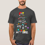 Camiseta Teac da Ciência do Nerd de Matemática da Árvore de<br><div class="desc">Árvore Natal de Equações Professor de Ciência do Nerd de Matemática Xmas.</div>