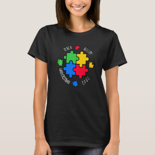 Camiseta Teach Accept Love Entender April Autism Awarenes