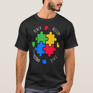 Camiseta Teach Accept Love Entender April Autism Awarenes