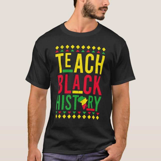 Camiseta Teach Black History Month Afro African Pride Boys  (Frente)
