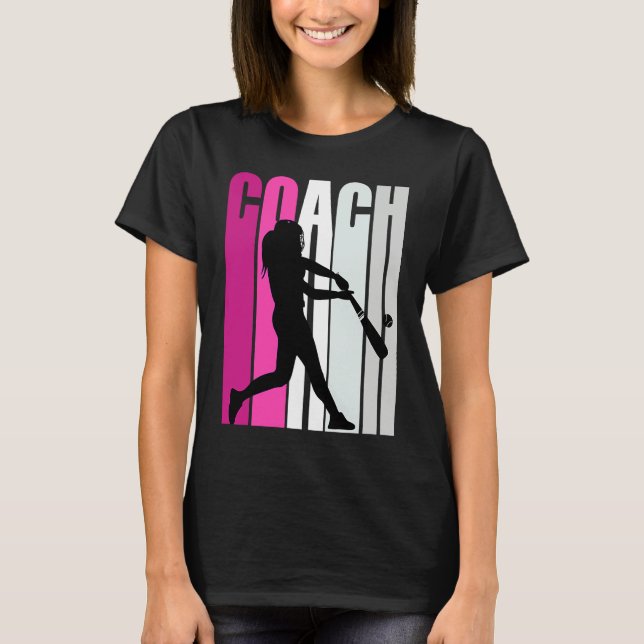 Camiseta Teach Female Baseballteacher Master Coach Softball (Frente)