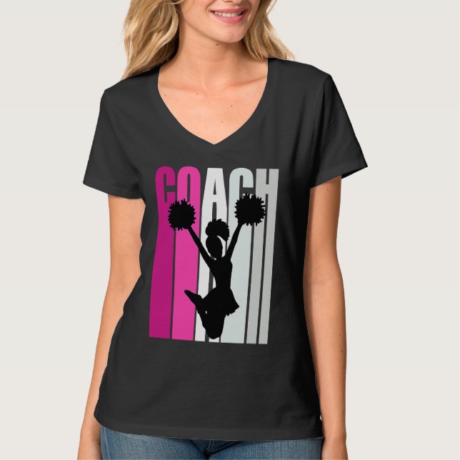 Camiseta Teach Female Cheerleading Teacher Master Coach Che (Frente)