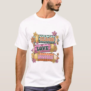 Camiseta Teach Love Inspirar Retro Design