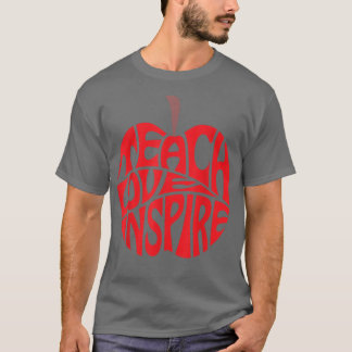 Camiseta Teach Love Inspire Teacher s for Women Apple Graph