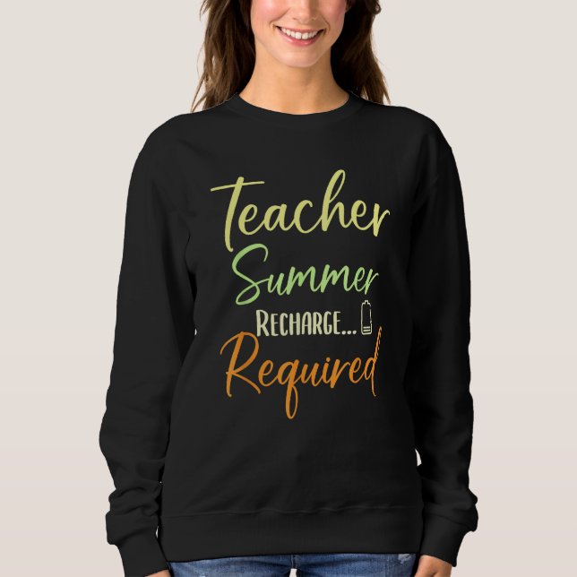 Camiseta Teacher Appreciation Teacher Summer Recharge Requi (Frente)
