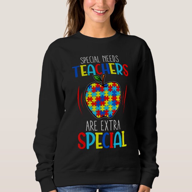 Camiseta Teacher Autism Special Need Teacher Extra Special  (Frente)