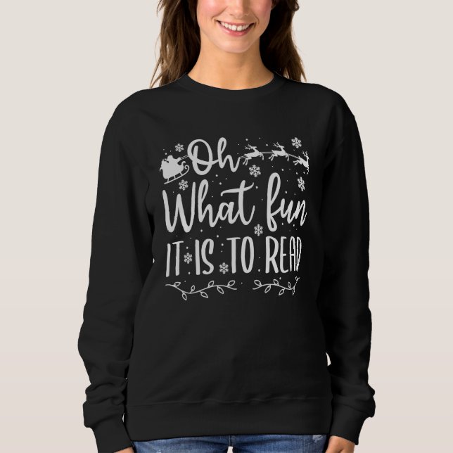 Camiseta Teacher Christmas  Librarian Oh What Fun It Is To  (Frente)