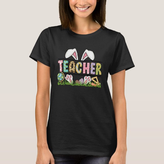 Camiseta Teacher Easter Day 2023 One Hoppy Teacher Bunny Ea (Frente)
