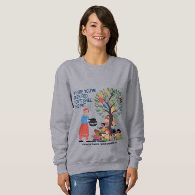Camiseta Teacher Gratitude Heartwarming Educational Proveb (Frente Completa)
