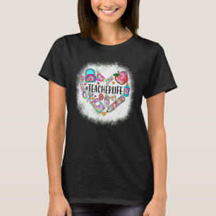 Camiseta Teacher Life Heart Love Teacher Elements