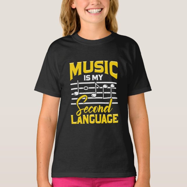 Camiseta Teacher Music Is My Second Language (Frente)