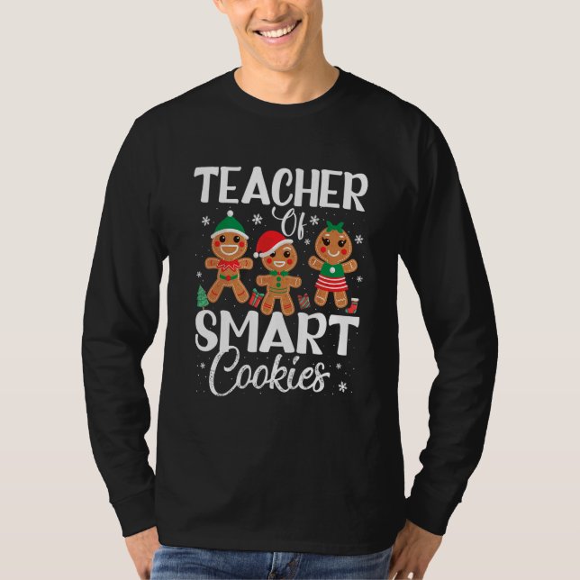 Camiseta Teacher Of Smart Cookies Cute Teacher Christmas   (Frente)