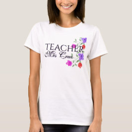 Camiseta Teacher Pretty Watercolor Floral Custom