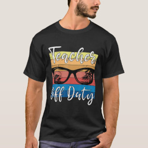 Camiseta Teacher Relaxa Vintage Retro Primavera Beach Palm 