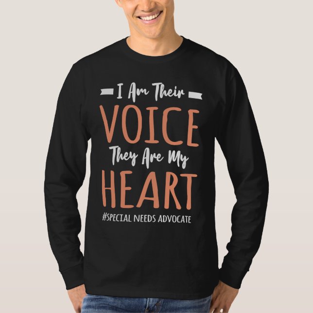 Camiseta Teacher Special Needs Advocate Quote Am Their Voic (Frente)