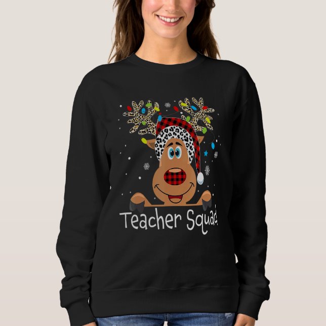 Camiseta Teacher Squad Reindeer  Teacher Christmas Xmas 1 (Frente)