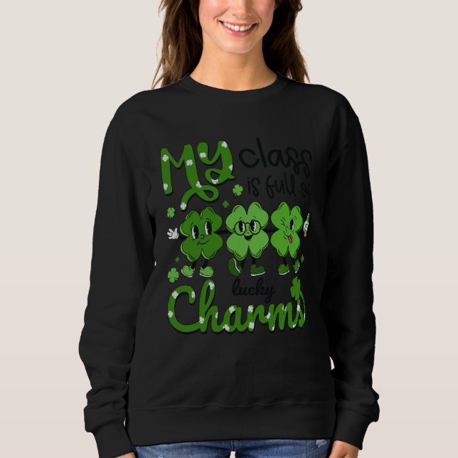 Camiseta Teacher St Patricks Day My Class Is Full Of Lucky  (Frente)