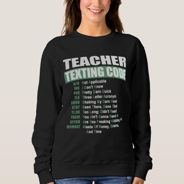 Camiseta Teacher Texting Code (Frente)