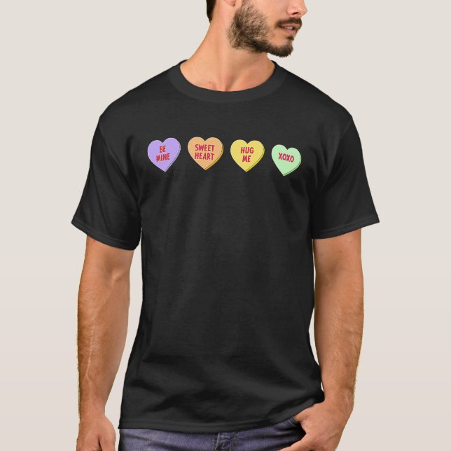 Camiseta Teacher Valentines Day  Conversation Hearts School (Frente)