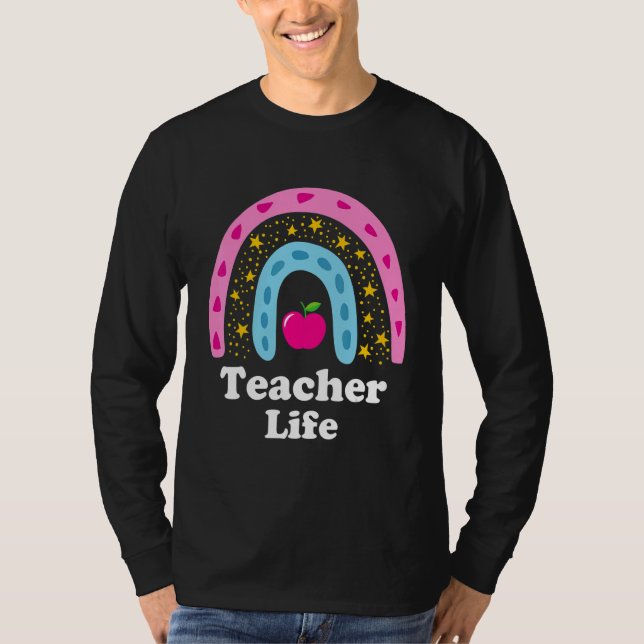 Camiseta Teacher   Womenu2019s Teacher Life Graphic Tees Cu (Frente)